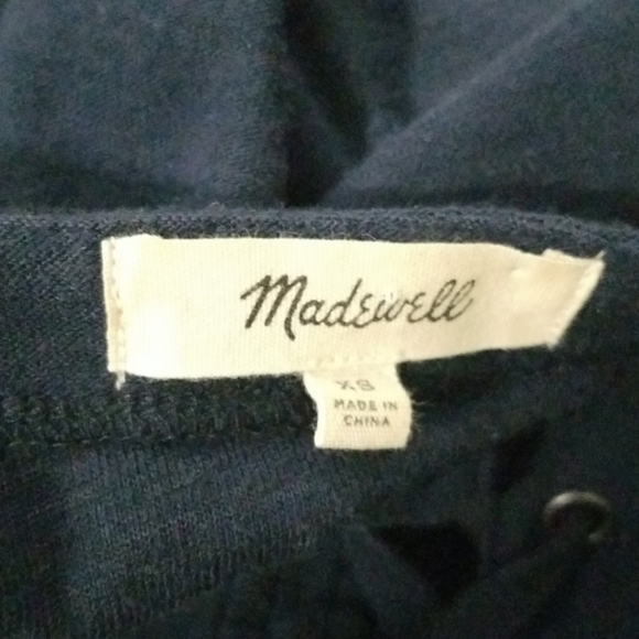 Madewell Navy Blue Sailor Top with criss cross tie - Picture 6 of 7